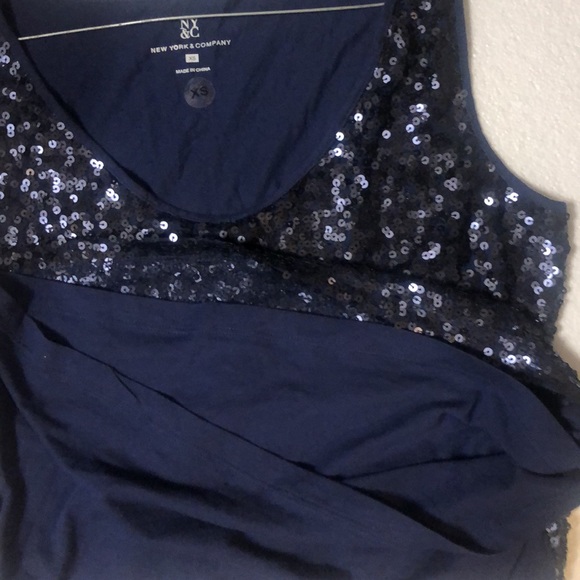 Blue sequins sleeveless tang top - kids size XS - Picture 8 of 12